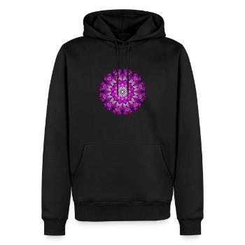 Mandala - Männer Premium Bio Hoodie - Schwarz - Vorne - Nico (187cm)