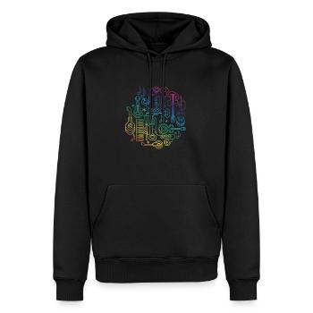 Music Instruments - Men’s Premium Organic Hoodie - black - Front - Nico (187cm)