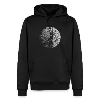 Rollstuhlbasketball - Männer Premium Bio Hoodie - Schwarz - Vorne - Nico (187cm)