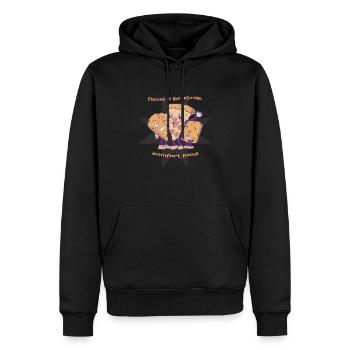 Le fromage est l’amateur de pizza réconfortante ultime - Sweat à capuche Premium bio Homme - noir - Devant - Nico (187cm)