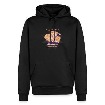 Le fromage est toujours une bonne idée Cheese Pizza Lover - Sweat à capuche Premium bio Homme - noir - Devant - Nico (187cm)