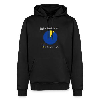 Betrunken Alkohol Schnaps Geschenk Geschenkidee - Männer Premium Bio Hoodie - Schwarz - Vorne - Nico (187cm)