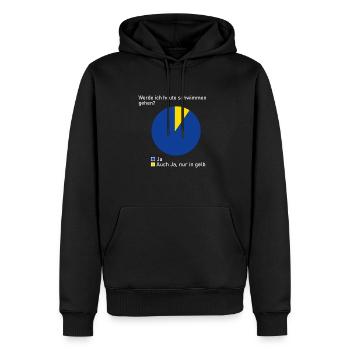 Schwimmen Schwimmer Geschenk Geschenkidee Wasser - Männer Premium Bio Hoodie - Schwarz - Vorne - Nico (187cm)