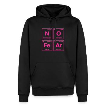 NO FEAR - mit Elementen des Perdiodensystems - Männer Premium Bio Hoodie - Schwarz - Vorne - Nico (187cm)