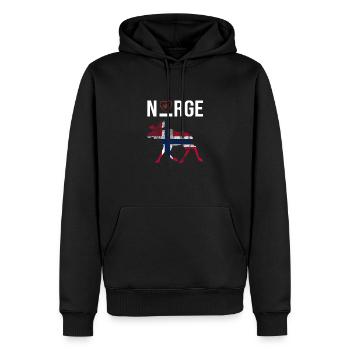 Norge Love - Männer Premium Bio Hoodie - Schwarz - Vorne - Nico (187cm)