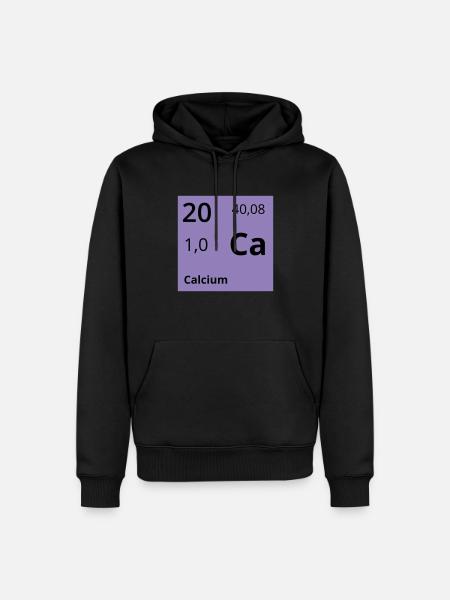Calcium - Männer Premium Bio Hoodie - Schwarz