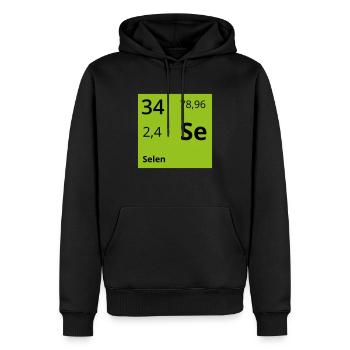 Selen - Männer Premium Bio Hoodie - Schwarz - Vorne - Nico (187cm)