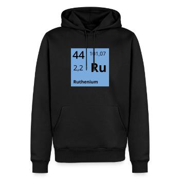 Ruthenium - Männer Premium Bio Hoodie - Schwarz - Vorne - Nico (187cm)