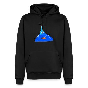 Kleine Welt. - Männer Premium Bio Hoodie - Schwarz - Vorne - Nico (187cm)
