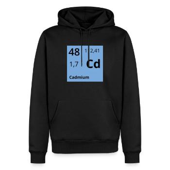 Cadmium - Männer Premium Bio Hoodie - Schwarz - Vorne - Nico (187cm)