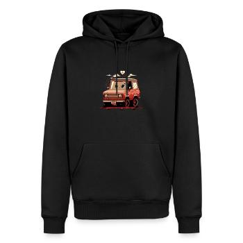 Car'toons Valentine Special 2 - Sweat à capuche Premium bio Homme - noir - Devant - Nico (187cm)