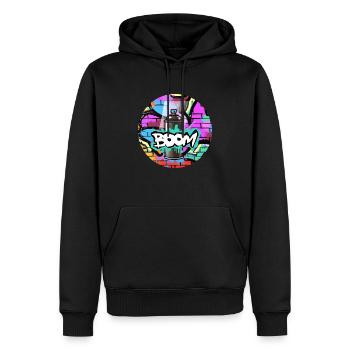 Grafitti Boom Spraydose - Männer Premium Bio Hoodie - Schwarz - Vorne - Nico (187cm)