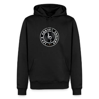 Groove ce soir - Sweat à capuche Premium bio Homme - noir - Devant - Nico (187cm)