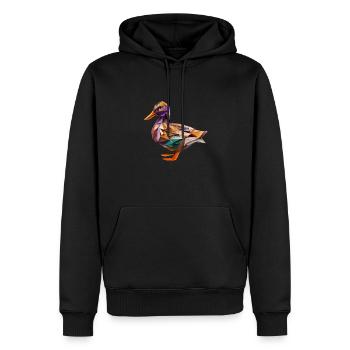 Origami Geometrie Ente bunt modern arty - Männer Premium Bio Hoodie - Schwarz - Vorne - Nico (187cm)