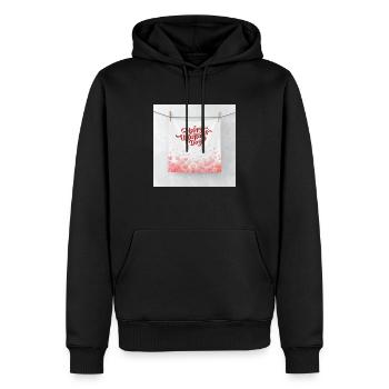 Valentines gift for boyfriend or girlfriend - Men’s Premium Organic Hoodie - black - Front - Nico (187cm)