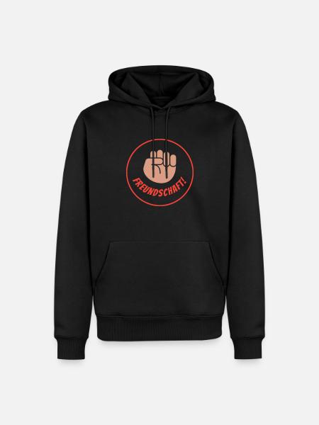 Freundschaft Kreis Neu - Männer Premium Bio Hoodie - Schwarz