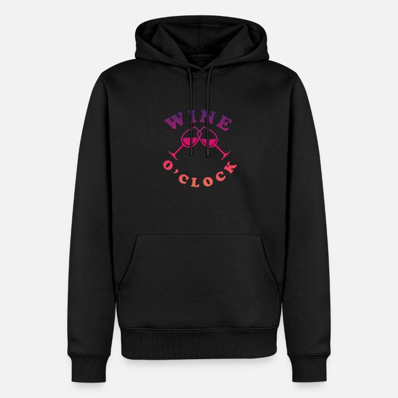 Idée cadeau de vin - Sweat à capuche Premium bio Homme - noir