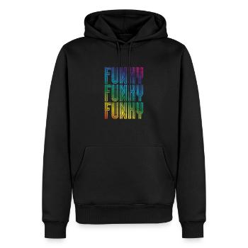 Funky Vintage - Men’s Premium Organic Hoodie - black - Front - Nico (187cm)