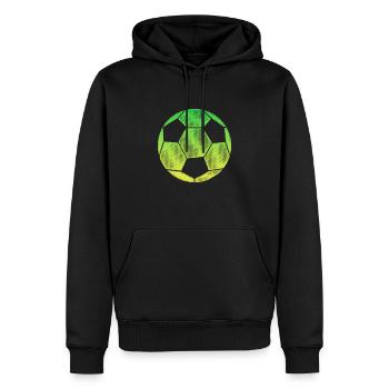 Ball Fussball Silhouette - Männer Premium Bio Hoodie - Schwarz - Vorne - Nico (187cm)