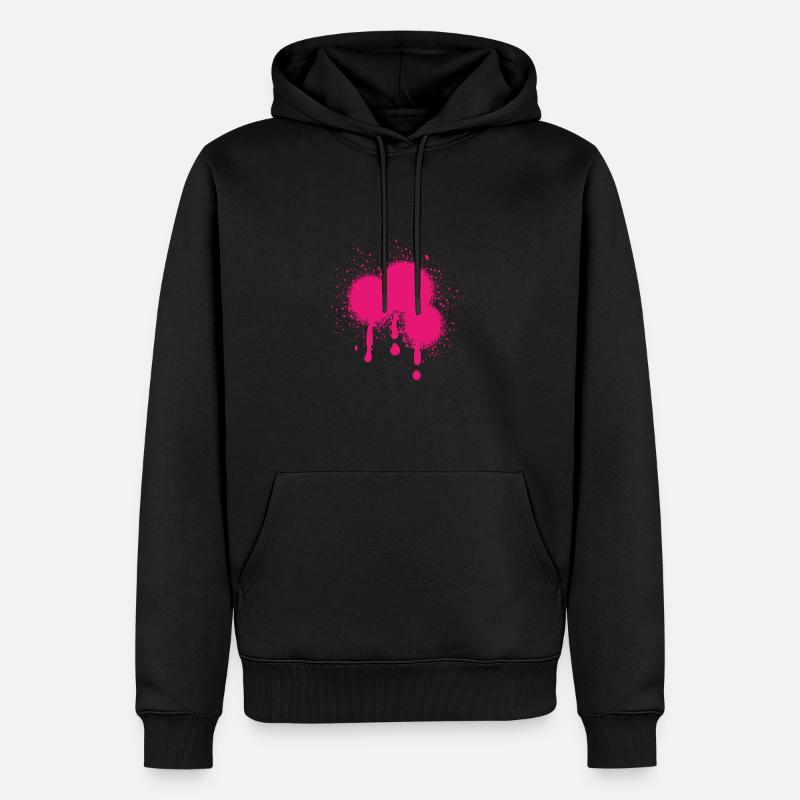 Graffiti Spray drip - Männer Premium Bio Hoodie - Schwarz