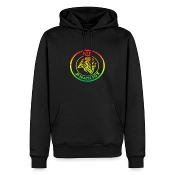 Tous les Junglist - Sweat à capuche Premium bio Homme - noir - Devant - Nico (187cm)