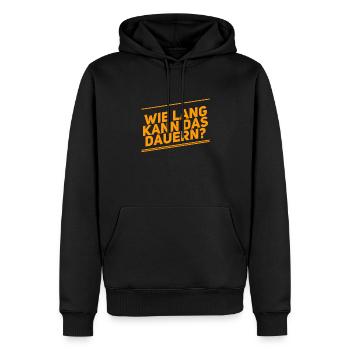 Dauert das lange? - Männer Premium Bio Hoodie - Schwarz - Vorne - Nico (187cm)
