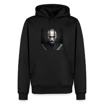 le Joker = Vladimir Poutine = le Joker = Vladimir - Sweat à capuche Premium bio Homme - noir - Devant - Nico (187cm)