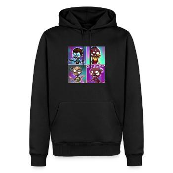 Cute Cartoon zombies - Männer Premium Bio Hoodie - Schwarz - Vorne - Nico (187cm)