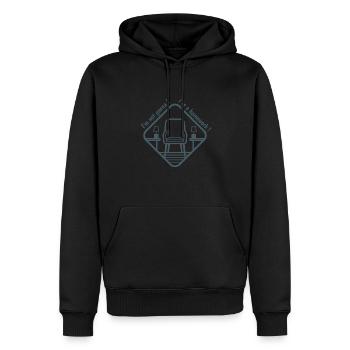 I've a homework! - Sweat à capuche Premium bio Homme - noir - Devant - Nico (187cm)