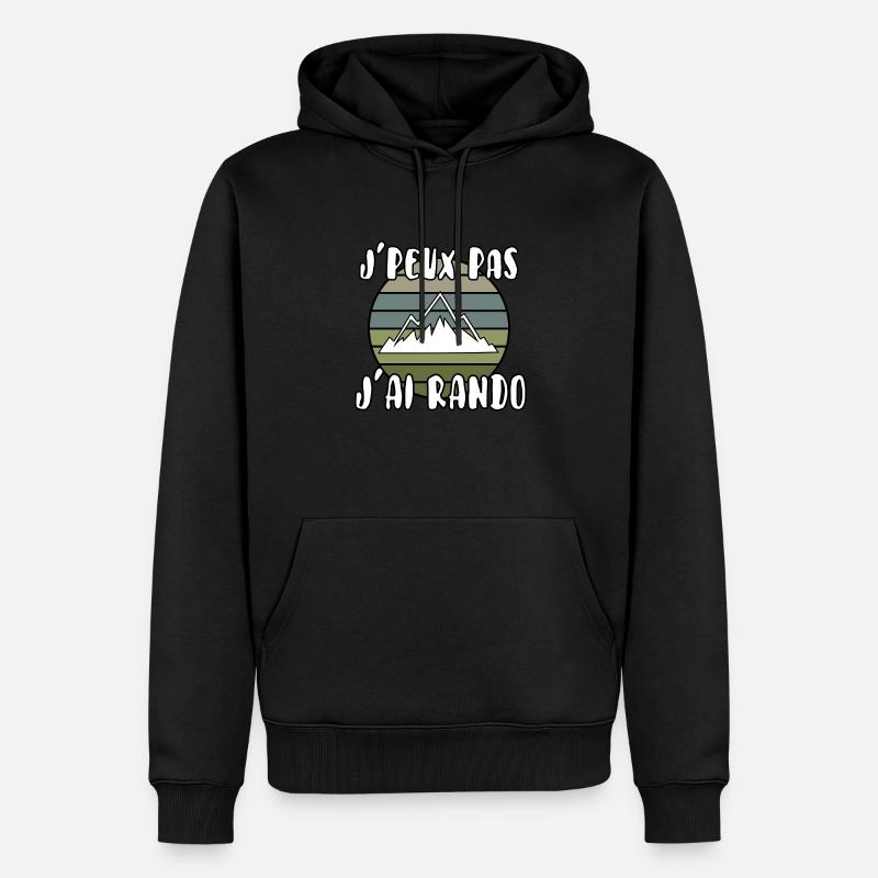 J’peux pas j’ai rando - Sweat à capuche Premium bio Homme - noir