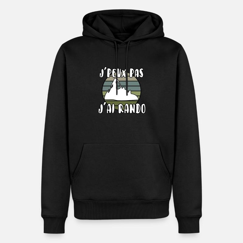 J’peux pas j’ai rando - Sweat à capuche Premium bio Homme - noir