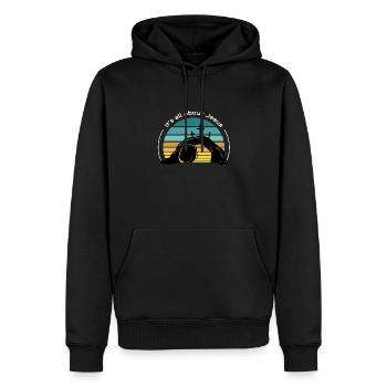 Tout tourne autour de Jésus - Sweat à capuche Premium bio Homme - noir - Devant - Nico (187cm)