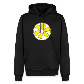 Lemon EXTRA - Men’s Premium Organic Hoodie - black - Front - Nico (187cm)