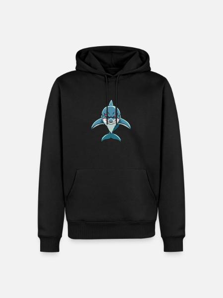 Krok der gefährliche Delfin - Männer Premium Bio Hoodie - Schwarz
