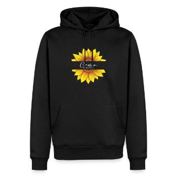 Christian Sunflower design I am Chosen John 15:16 - Sweat à capuche Premium bio Homme - noir - Devant - Nico (187cm)