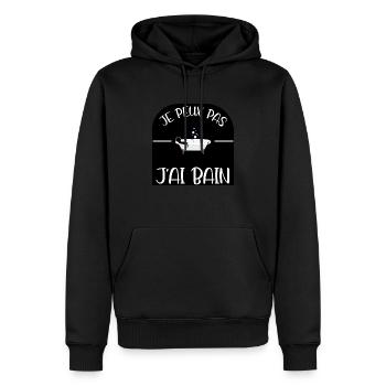 J'peux pas, J'ai bain - Sweat à capuche Premium bio Homme - noir - Devant - Nico (187cm)