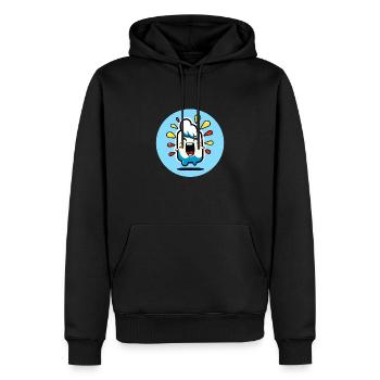 Elvis happy MBP - Sweat à capuche Premium bio Homme - noir - Devant - Nico (187cm)