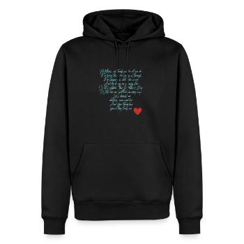mothers day love - Men’s Premium Organic Hoodie - black - Front - Nico (187cm)