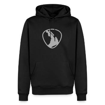 Bass Guitar Tee, Shirt, Hoodie, Bassist Apparel - Men’s Premium Organic Hoodie - black - Front - Nico (187cm)