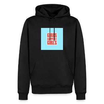 Girls Support Girls - Männer Premium Bio Hoodie - Schwarz - Vorne - Nico (187cm)