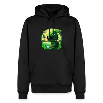Un astronaute vert qui n’est pas de cette Terre - Sweat à capuche Premium bio Homme - noir - Devant - Nico (187cm)