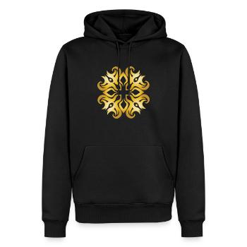 Symbol Geschenk Ornament Ethnic Spirit Art Orient - Männer Premium Bio Hoodie - Schwarz - Vorne - Nico (187cm)