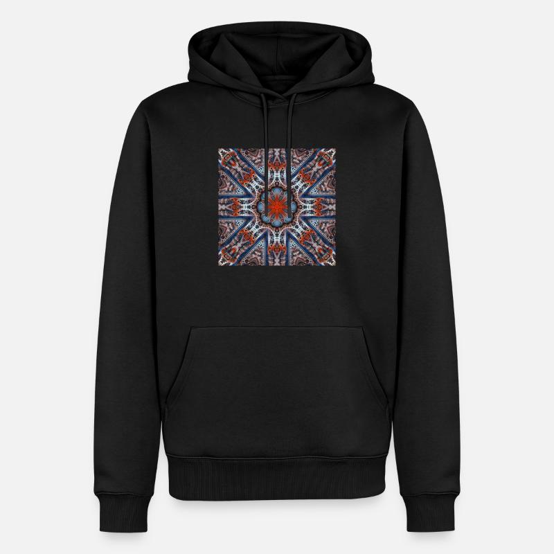 Fractale 3D plastique - Sweat à capuche Premium bio Homme - noir