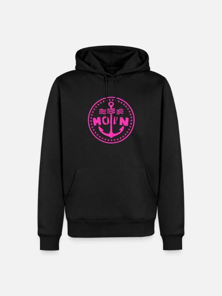moin - Männer Premium Bio Hoodie - Schwarz