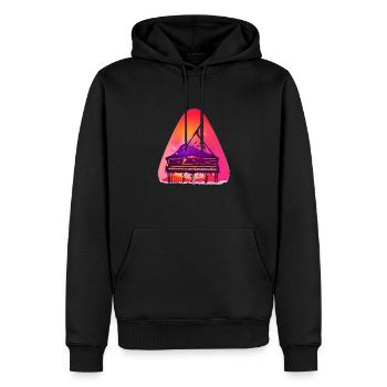 Pianiste Cadeau Piano Pianiste Pianiste - Sweat à capuche Premium bio Homme - noir - Devant - Nico (187cm)