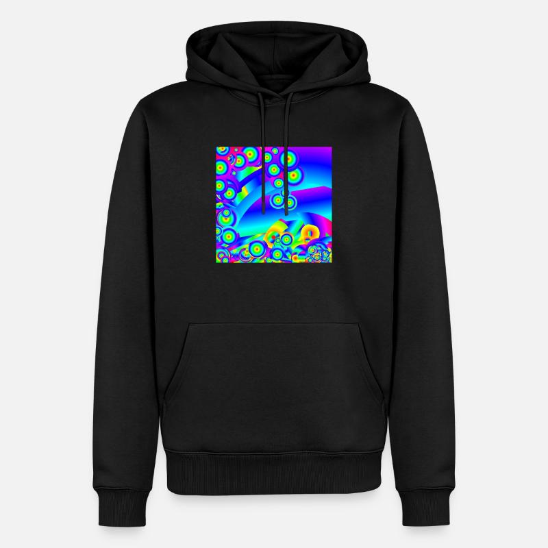 Abstrait Vagues de l’océan - Sweat à capuche Premium bio Homme - noir