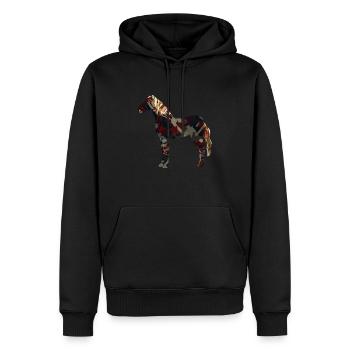 Pferd - Männer Premium Bio Hoodie - Schwarz - Vorne - Nico (187cm)