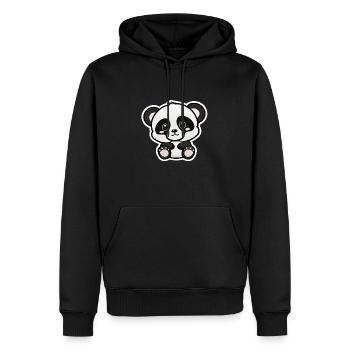 Baby Panda - Männer Premium Bio Hoodie - Schwarz - Vorne - Nico (187cm)