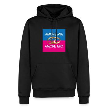 ESSAI - Sweat à capuche Premium bio Homme - noir - Devant - Nico (187cm)
