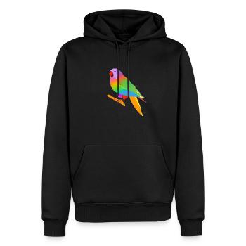 Cockatiel Bird Budgerigar Propriétaire d’oiseau - Sweat à capuche Premium bio Homme - noir - Devant - Nico (187cm)